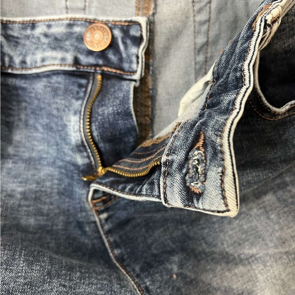 JUSTICE HIGH RISE LADYS JEANS WAIST SIZE 34” INCHES. INSEAM 27 1/2” INCH☑️ - Picture 7 of 15